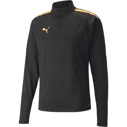 Puma TEAMLIGA 1/4 ZIP TOP Pánská fotbalová mikina, černá, velikost L
