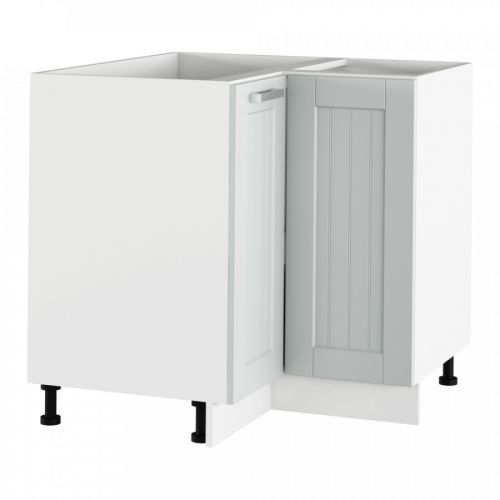 Tempo Kondela Spodní rohová skříňka JULIA TYP 62 – světle šedá/bílá