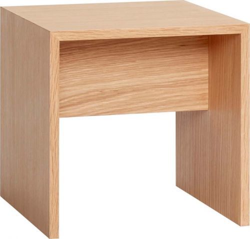 Odkládací stolek z dubového dřeva Hübsch Less, 40 x 40 cm