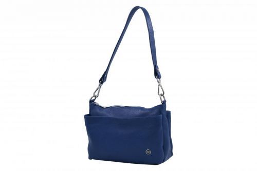 BRIGHT Dámská kožená kabelka Tmavě Modrá, 10 x 25 x 19 (XBR22-AUN4103-41DOL)