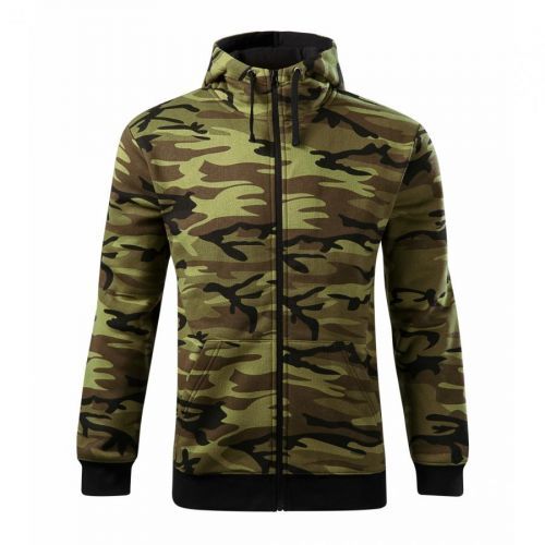 Mikina pánská Malfini Camo Zipper - český vzor, 3XL