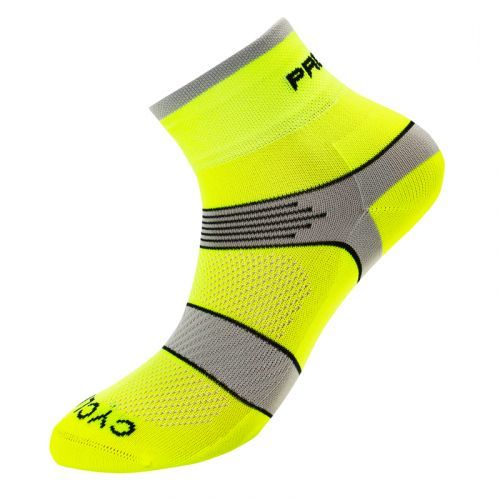 Cyklistické ponožky Progress Cycling - žluté-šedé, 6-8