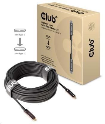 Club 3D Club3D Kabel USB 3.2 typ C Gen2, aktivní, (M/M), 20m, optický, aktivní, unidirectional (CAC-1589)