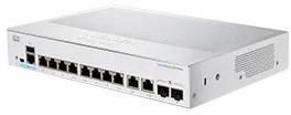 Cisco switch CBS250-8T-E-2G, 8xGbE RJ45, 2xRJ45/SFP combo, fanless - REFRESH (CBS250-8T-E-2G-EU-RF)