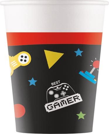 PROCOS Papírový kelímek 200ml gamer 8ks