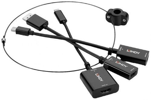DisplayPort / HDMI / Mini-DisplayPort / USB-C(TM) konvertor LINDY 38304, černá