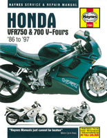 Honda VFR750 & 700 V-Fours Motorcycle Repair Manual - 86-97 (Anon)(Paperback)