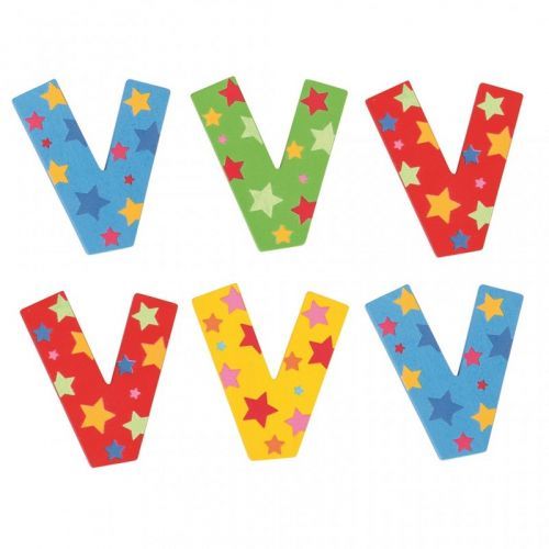 Bigjigs Toys Bigjigs Toys Hvězdičkové písmenko V