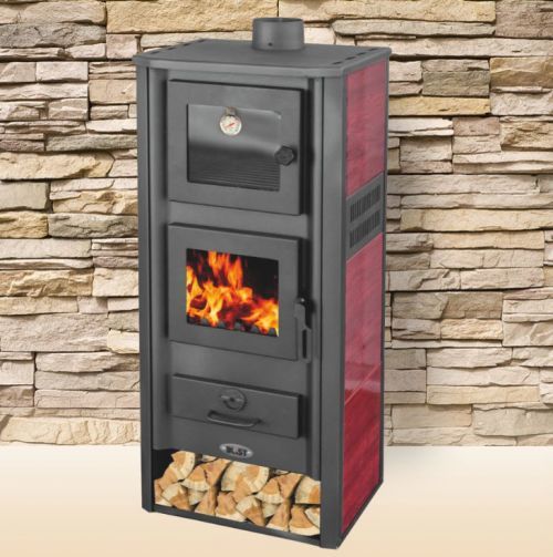 BLIST krbová kamna AMBASADOR LM R s troubou - červená