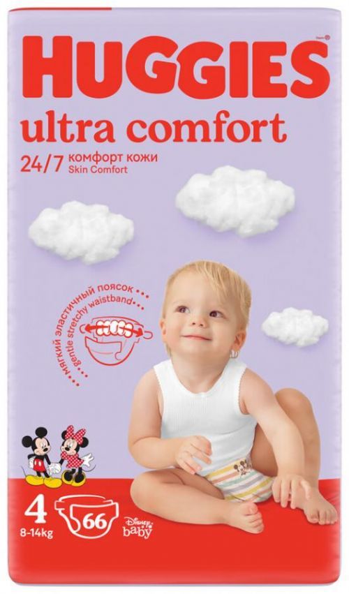 HUGGIES® Pleny jednorázové Ultra Comfort Jumbo 4, 66 ks