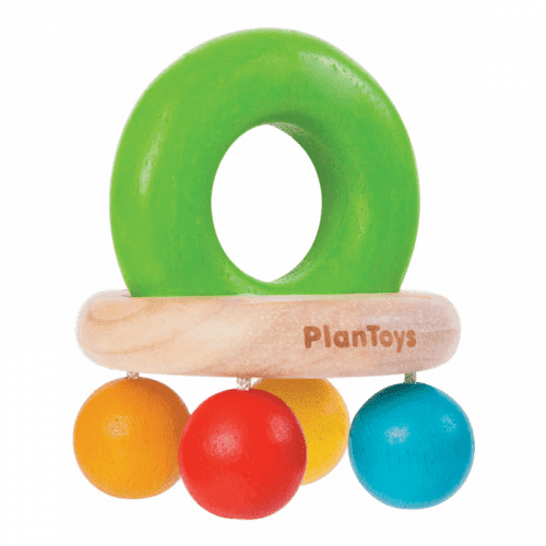 PlanToys PlanToys Chrastítko s korálky barevné