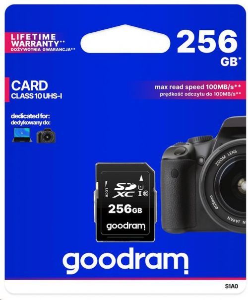 GoodRAM SDXC karta 256GB (R:100/W:10 MB/s) UHS-I Class 10 (S1A0-2560R12)
