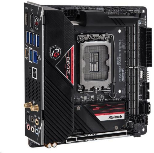 ASRock MB Sc LGA1700 Z690 Phantom Gaming-ITX/TB4, Intel Z690, 2xDDR5, 1xDP, 1xHDMI, WI-FI, mini-ITX (Z690 Phantom Gaming-ITX/TB4)