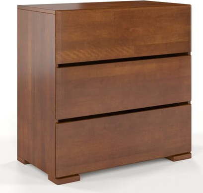 Hnědá komoda z bukového dřeva Skandica Sandemo, 80 x 81 cm