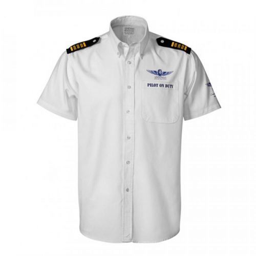 Košile s nárameníky Antonio Pilot on Duty - bílá, L