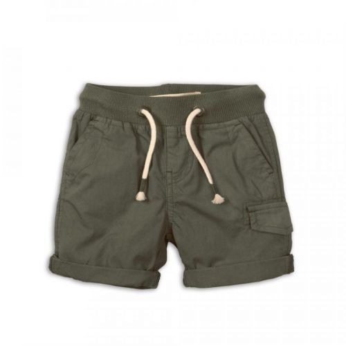 Kraťasy chlapecké bavlněné, Minoti, 1PSHORT 4, khaki - 74/80