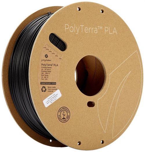 Polymaker 70820 PolyTerra PLA vlákno pro 3D tiskárny PLA plast  1.75 mm 1000 g černá (matná)  1 ks