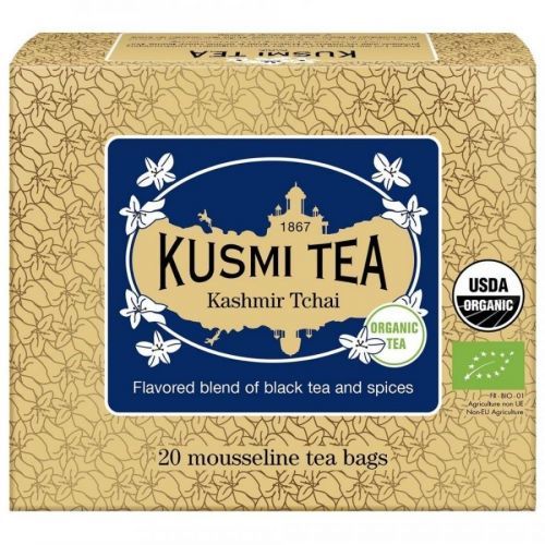 Černý čaj KASHMIR TCHAI Kusmi Tea 20 mušelínových sáčků