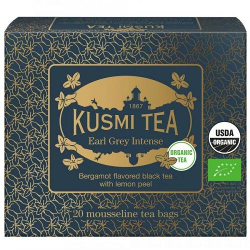 Černý čaj EARL GREY INTENSE Kusmi Tea 20 mušelínových sáčků