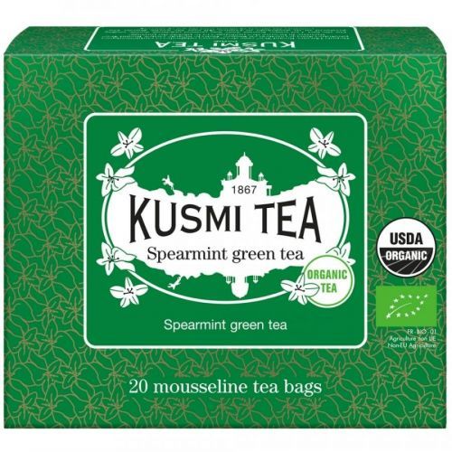 Zelený čaj SPEARMINT Kusmi Tea 20 mušelínových sáčků