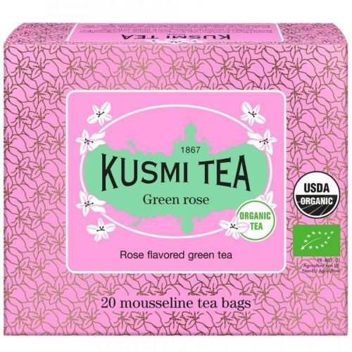 Zelený čaj ROSE Kusmi Tea 20 mušelínových sáčků