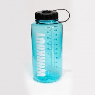 Workout Láhev na pití WORKOUT 1000 ml - neonově modrá WOR333