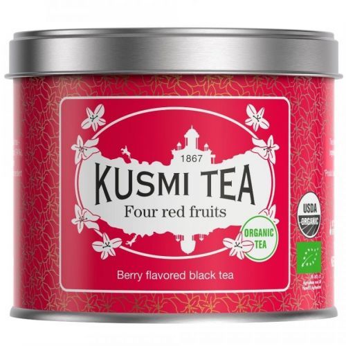 Černý čaj FOUR RED FRUITS Kusmi Tea plechovka 100 g