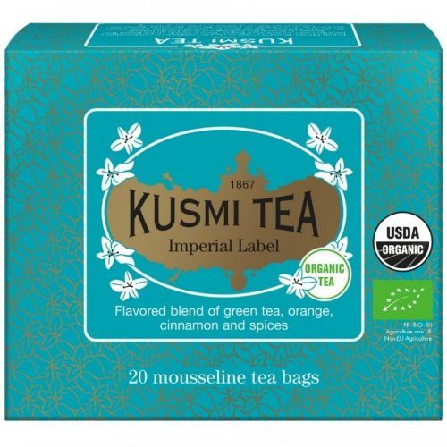 Zelený čaj IMPERIAL LABEL Kusmi Tea 20 mušelínových sáčků