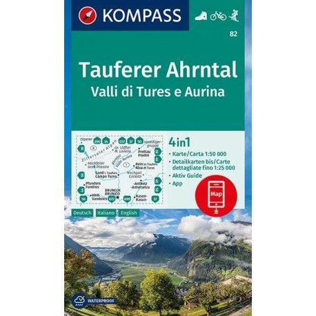 Kompass 82 Tauferer Ahrntal/ Valli di Tures e Aurina 1:50 000 turistická mapa
