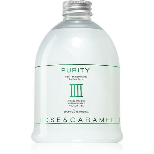 Rose & Caramel Purity pěna na odstranění samoopalovacích přípravků do koupele 500 ml