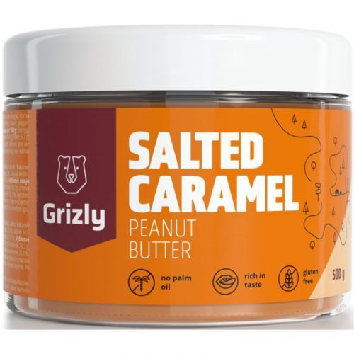 Grizly Arašídový krém Slaný karamel ořechová pomazánka 500 g