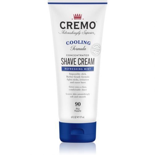 Cremo Refreshing Mint Cooling Shave Cream krém na holení v tubě pro muže 177 ml