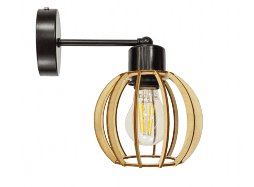 BRG LAMPA wisząca kinkiet E27 KULA DREWNIANA MAŁA NEW_IMPORT_P0003 _ K0018
