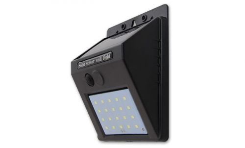 BRG LED solární lampa 20SMD - 200 lm - senzor soumraku - studená bílá
