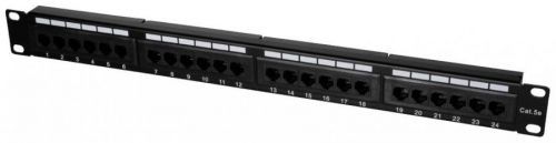 LogiLink NP0027 24 portů patch panel CAT 5e 1 U