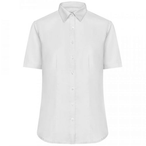 James & Nicholson Dámská košile s krátkým rukávem JN683 - Bílá | L