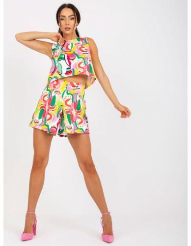 Dámský set s krátkým topem GEMINI žlutý