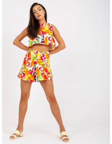 Dámský set s topem vzorovaný ležérní HERMAN oranžový