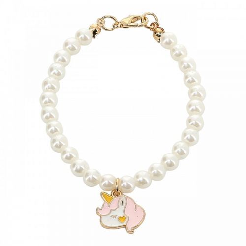 Petitcollin Petitcollin Perlový náhrdelník s jednorožcem (pro panenku 39-48 cm)