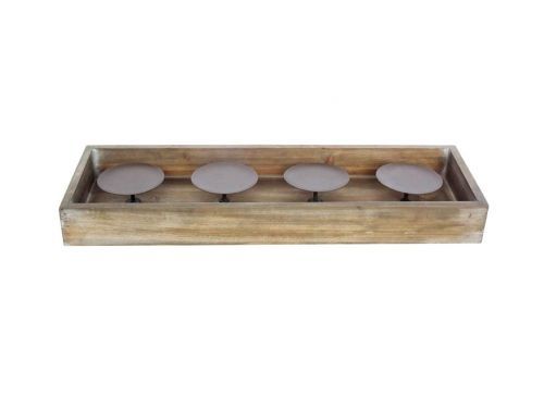 MFP 8886212 Svícen adventní dřevo 53x17cm