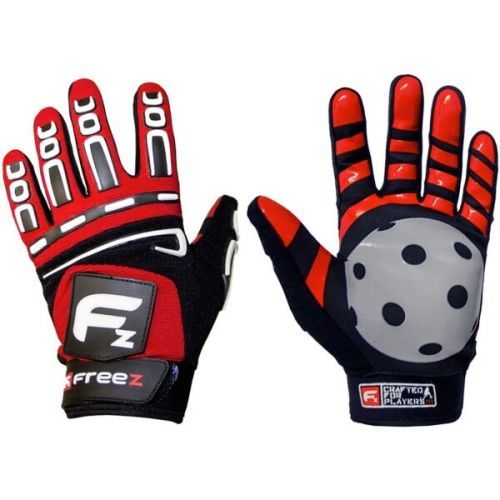 FREEZ GLOVES G-180 SR Florbalové brankářské rukavice, červená, velikost L