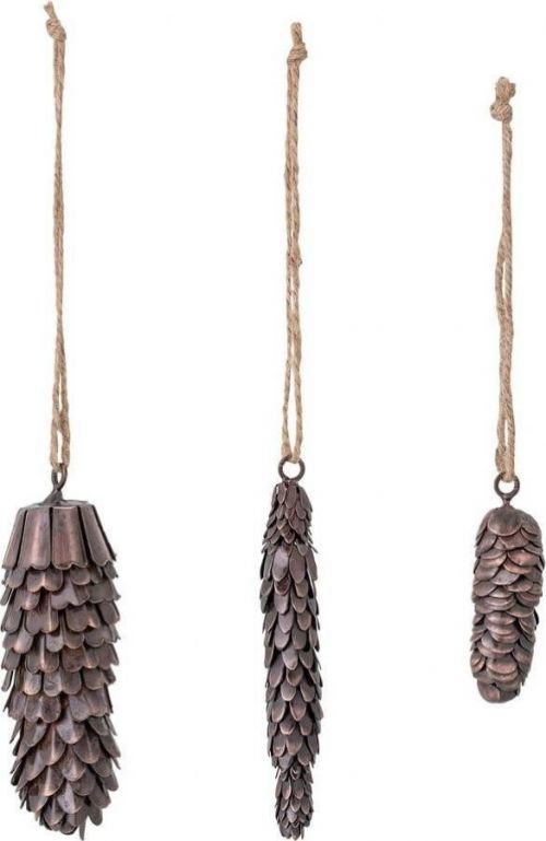 Sada 3 kovových závěsných dekorací Bloomingville Mildrid