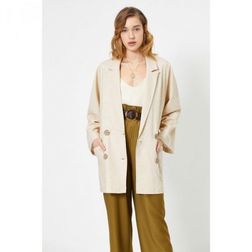 Koton Women's Beige Trench Coat