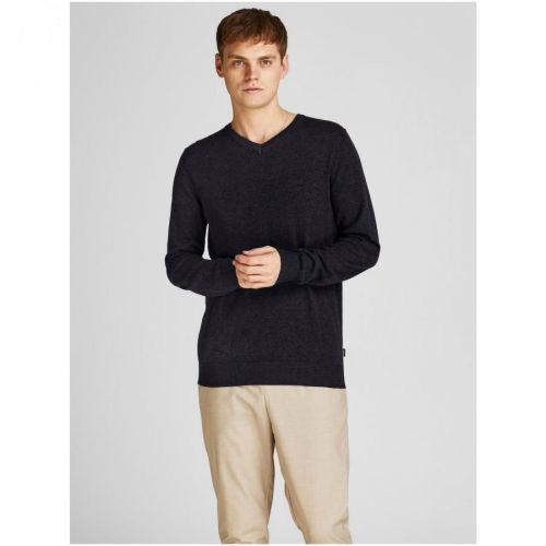 Černý basic svetr Jack & Jones Emil - Pánské