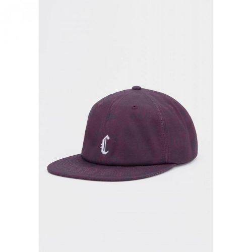 CSBL Blackletter Strapback - maroon tiedye/white