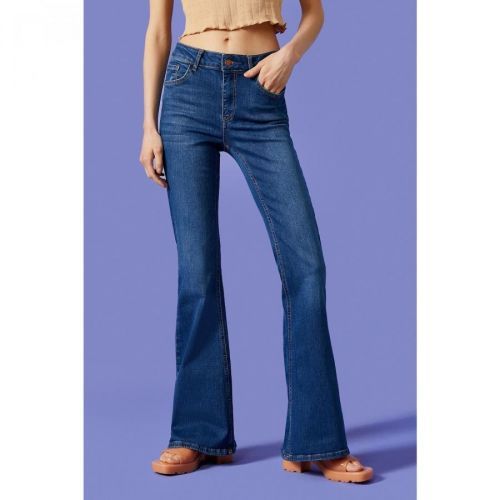 Koton Women's Medium Indigo Trousers