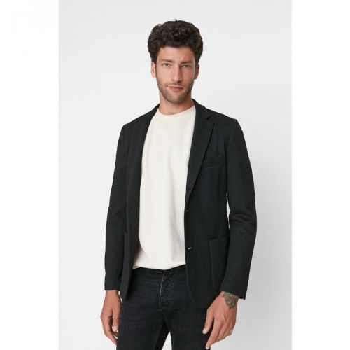 Trendyol Black Men's Slim Fit Double Pocket Blazer