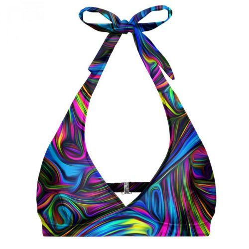 Aloha From Deer Woman's Spill The Tint Halter Neck Bikini Top BTH AFD881