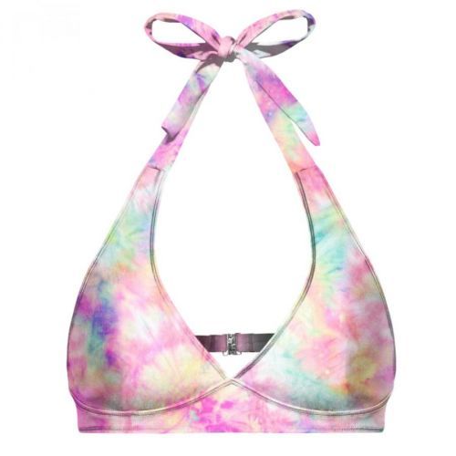 Aloha From Deer Woman's Cute Tie Dye Halter Neck Bikini Top BTH AFD853