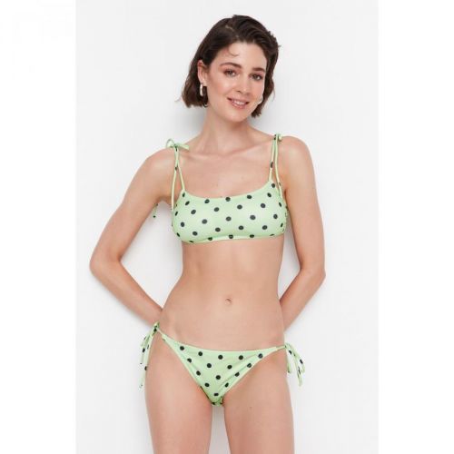 Trendyol Green Polka Dot Bikini Top